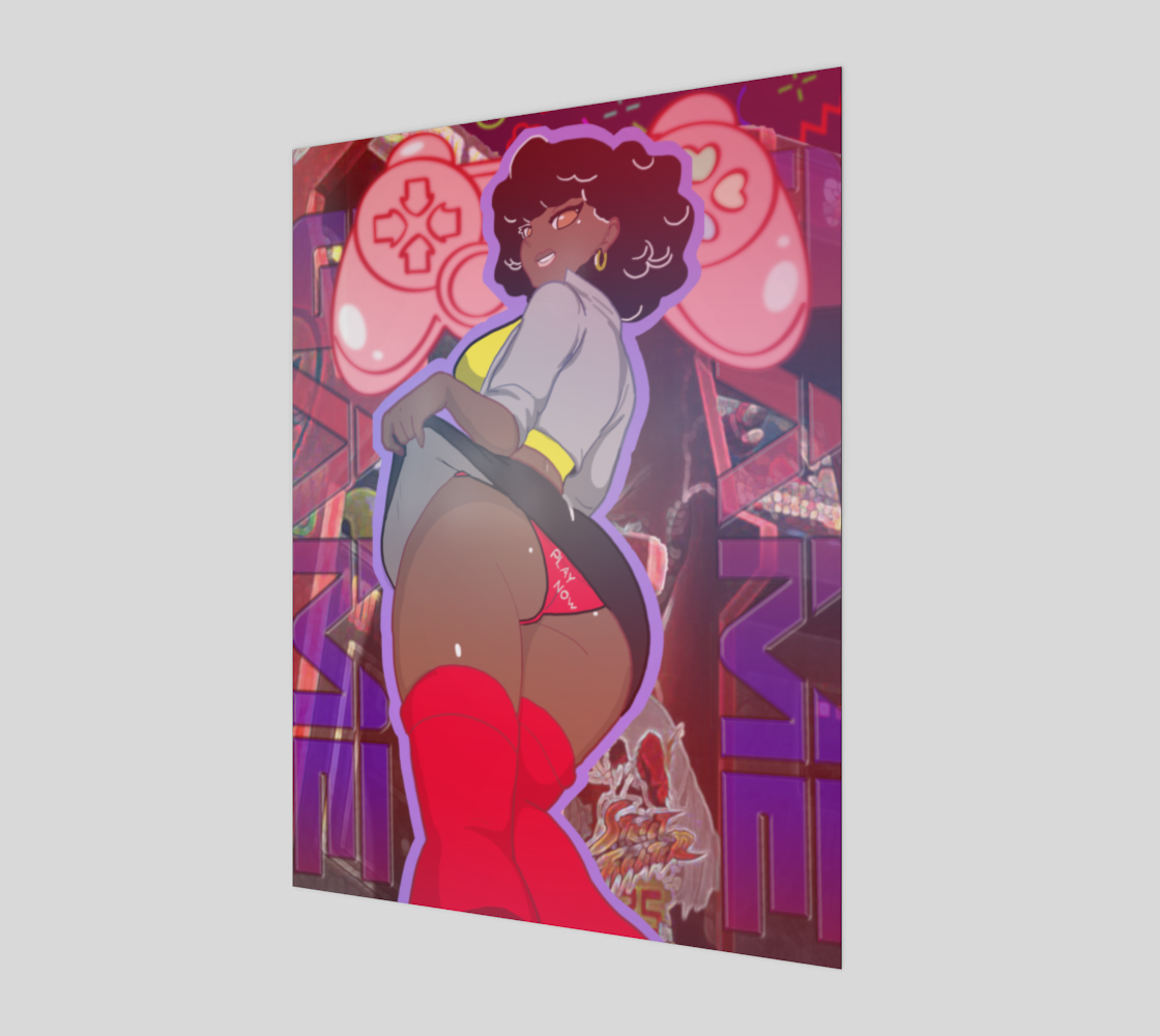 Anime Girl Arcade Poster